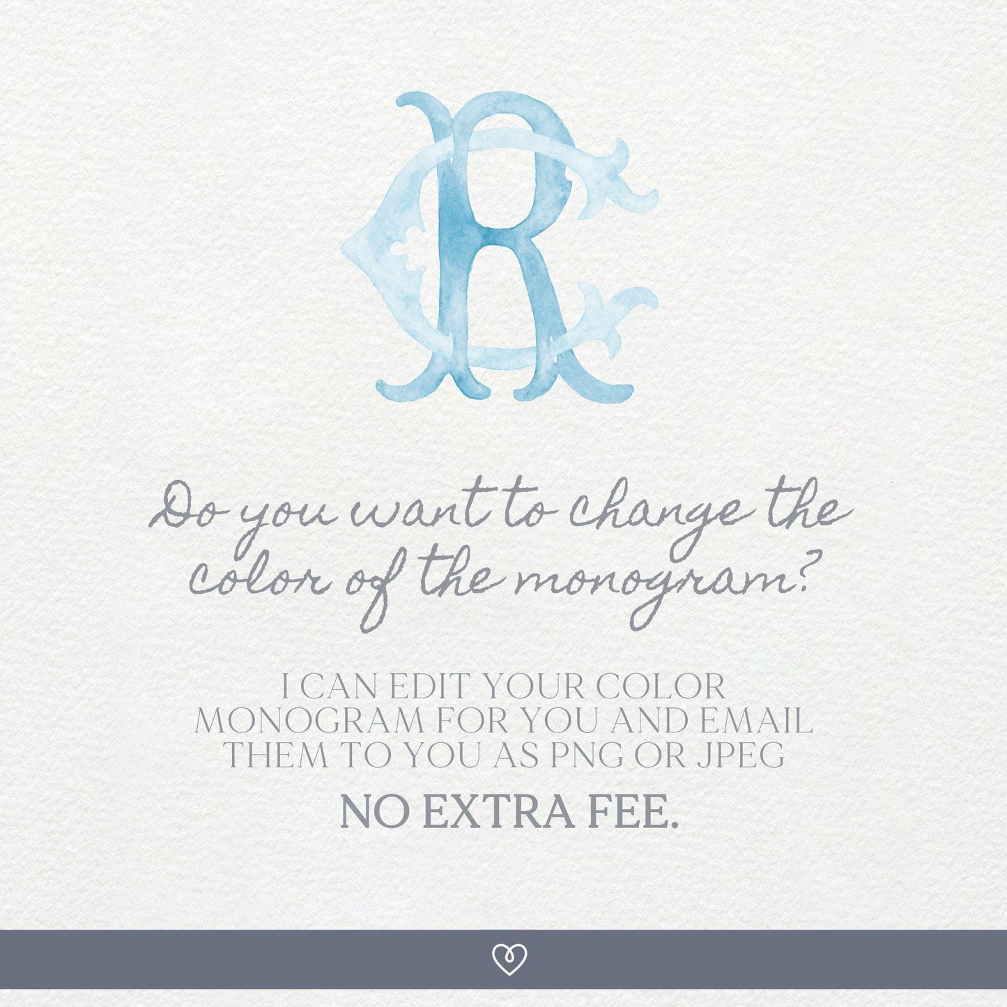 Watercolor Wedding Monogram RC – Elegant Custom Crest (Digital Download)