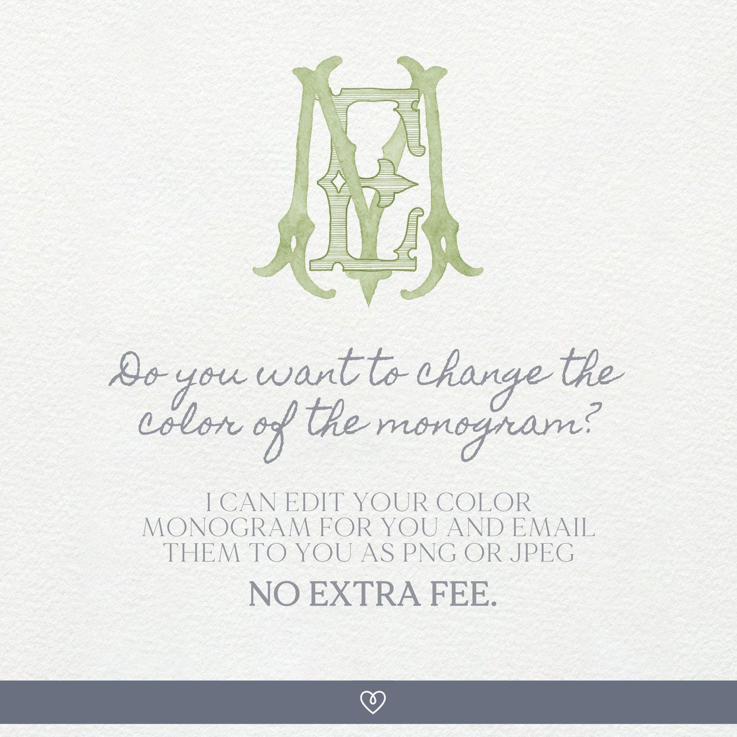 Watercolor Wedding Monogram – ME Initial Crest (Digital Download)