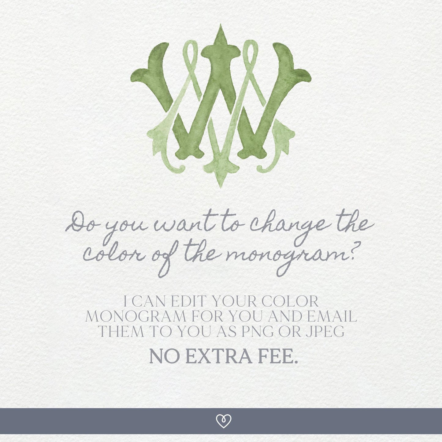 Watercolor Wedding Monogram – WM/MW Classic Design (Digital Download)