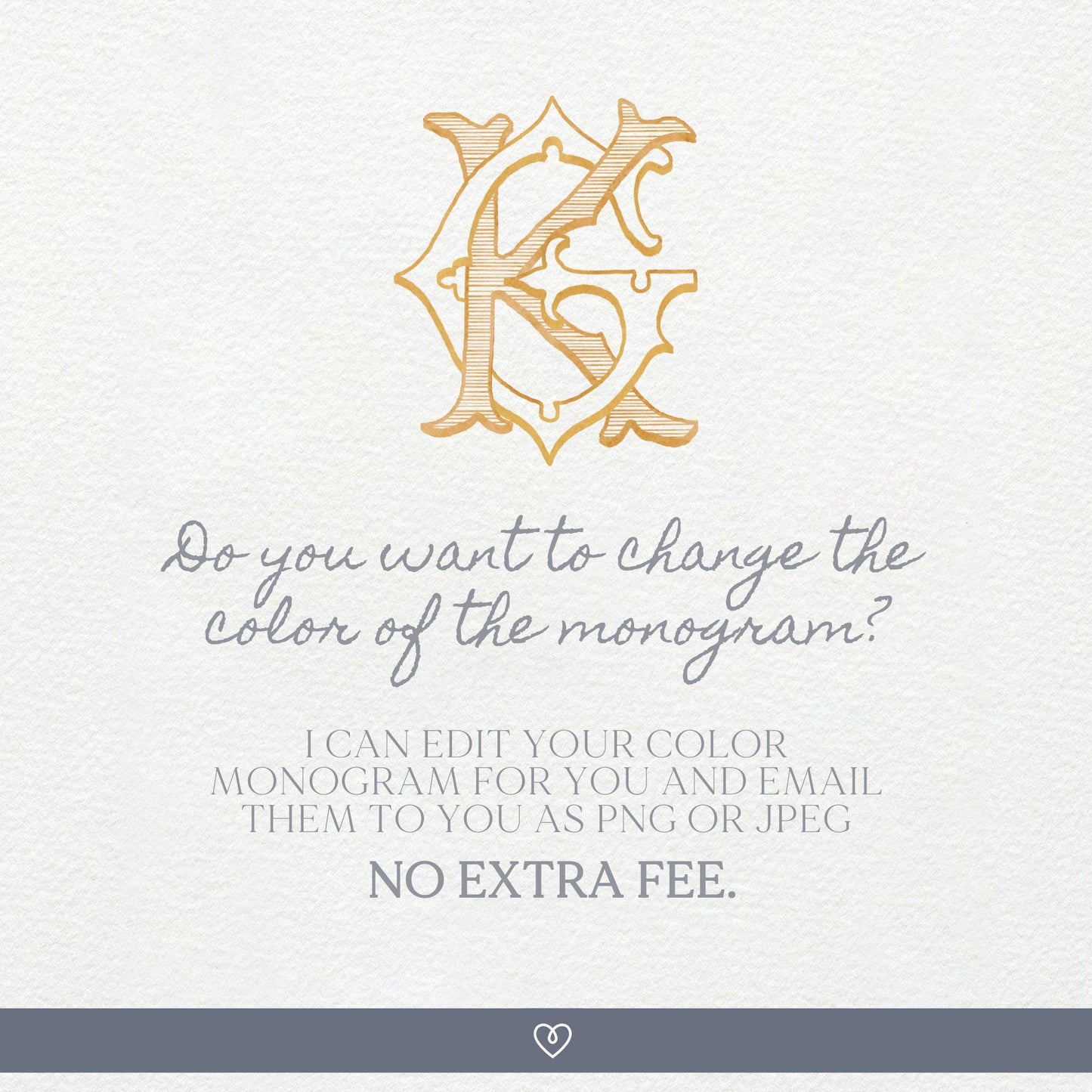Watercolor Wedding Monogram KG – Classic Initial Crest (Digital Download)