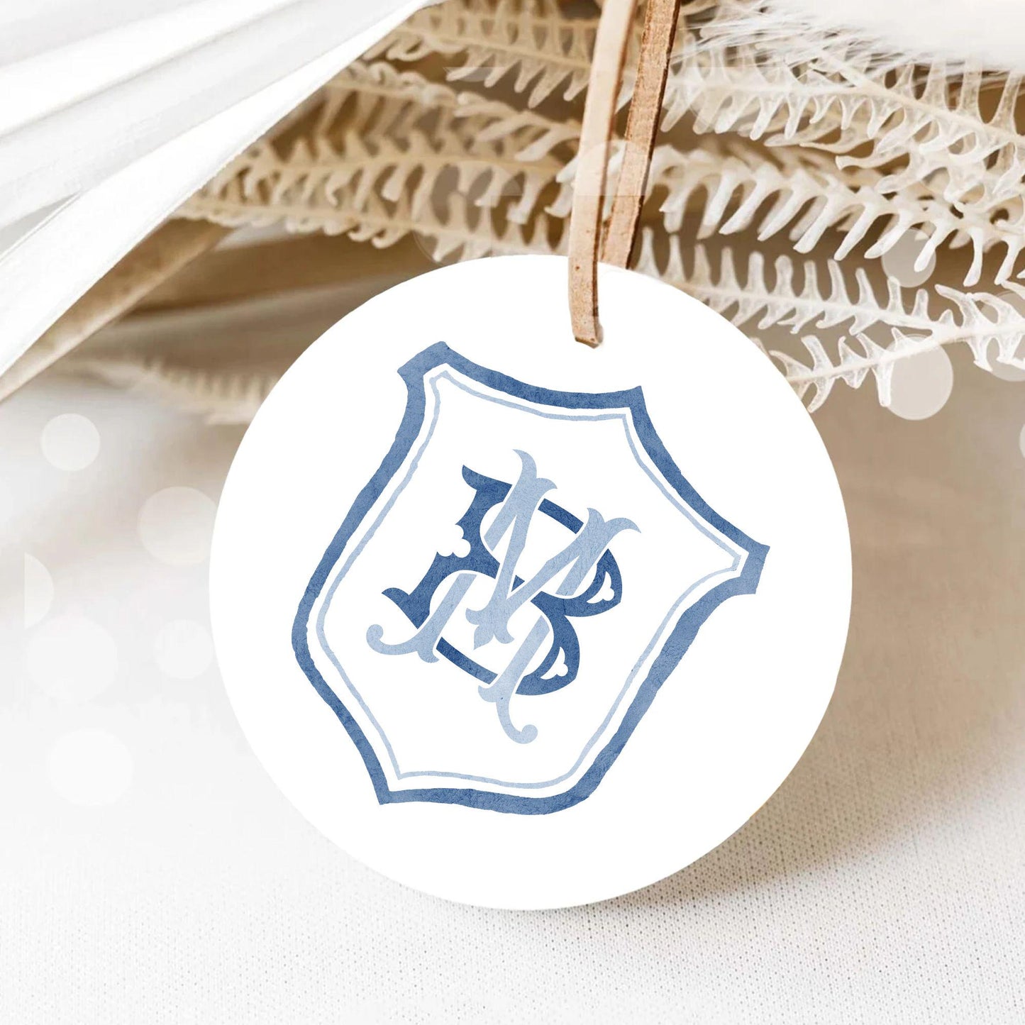 Modern Classic Wedding Crest - Monogram Crest - Luxury Watercolor Wedding Crest - Romantic Wedding Crest - Custom Monogram Initial Letters