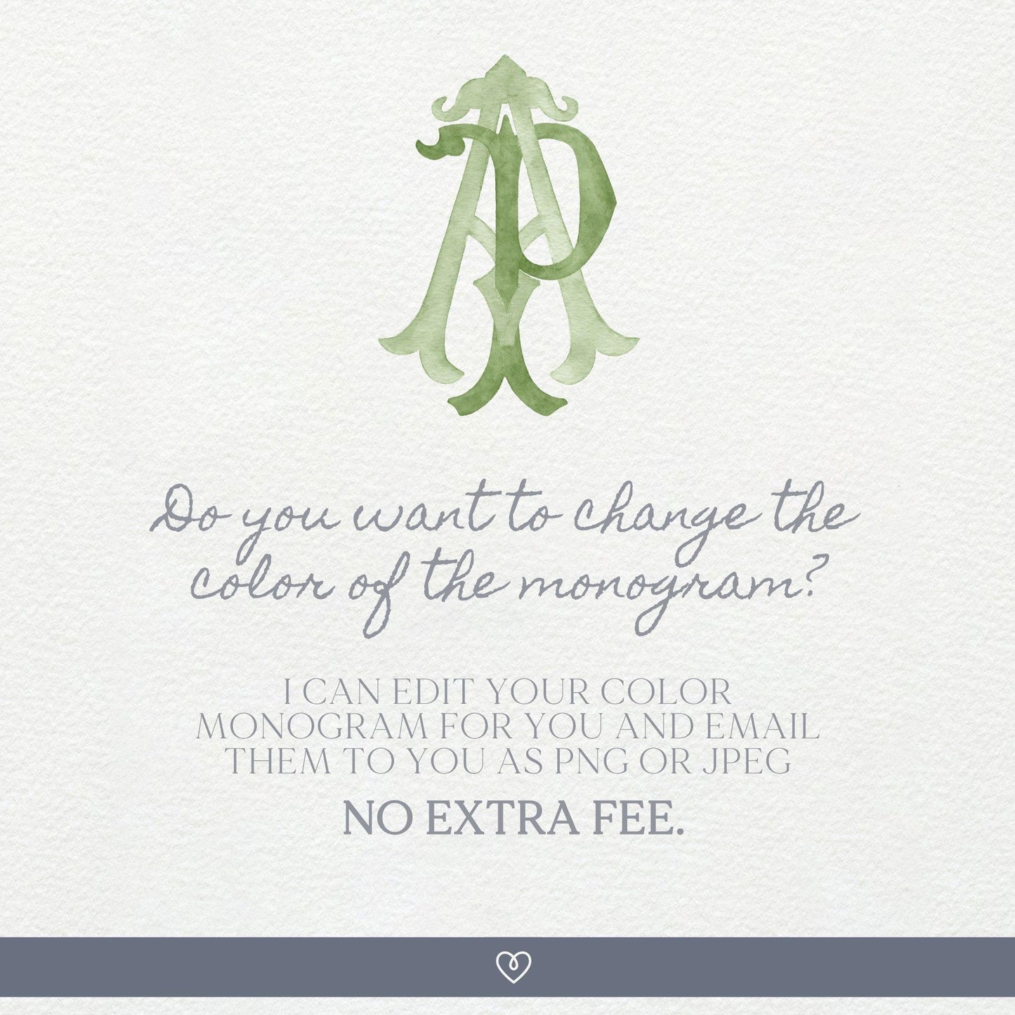 Watercolor Wedding Monogram – AP/PA Initial Crest (Digital Download)