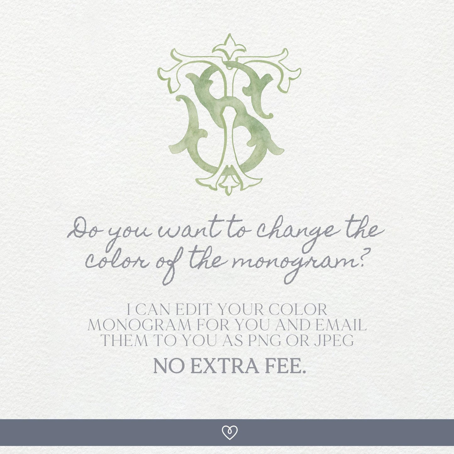 Watercolor Wedding Monogram – TS Classic Letter (Digital Download)