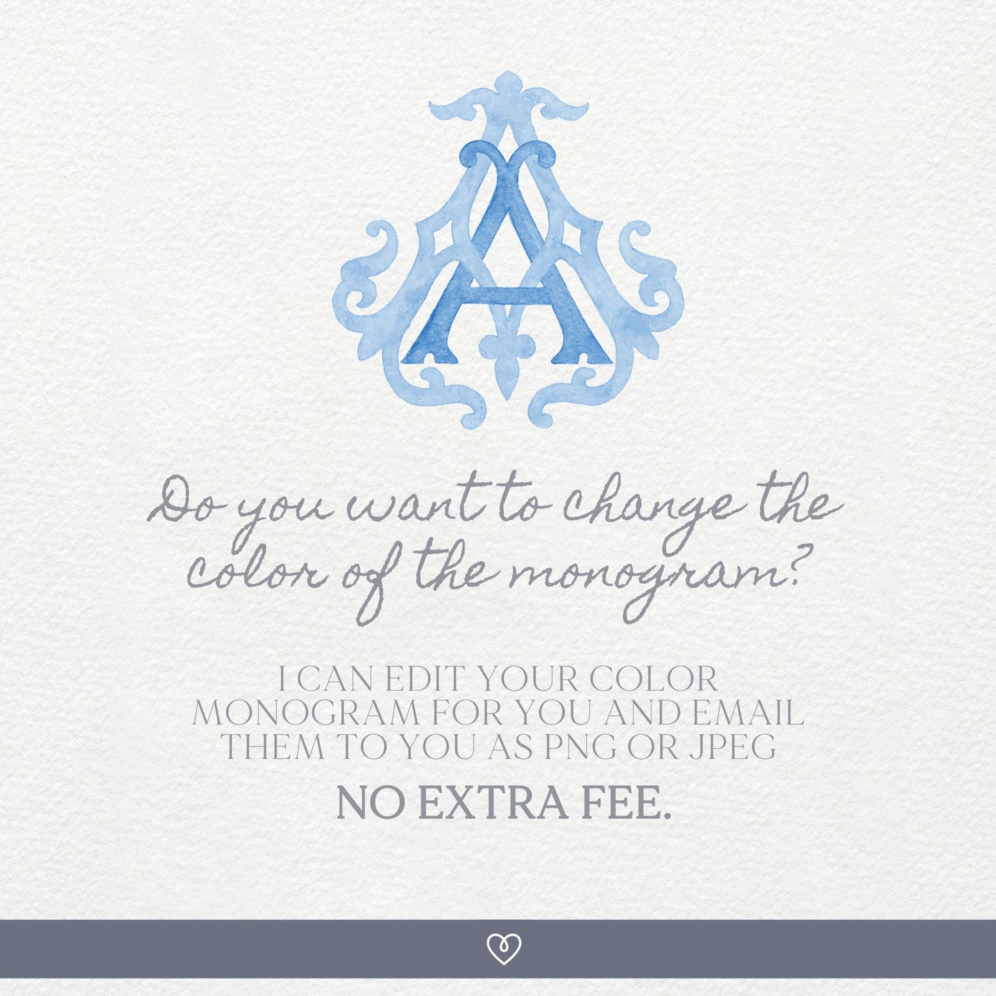Watercolor Wedding Monogram AA - Elegant Letter Crest (Digital Download)