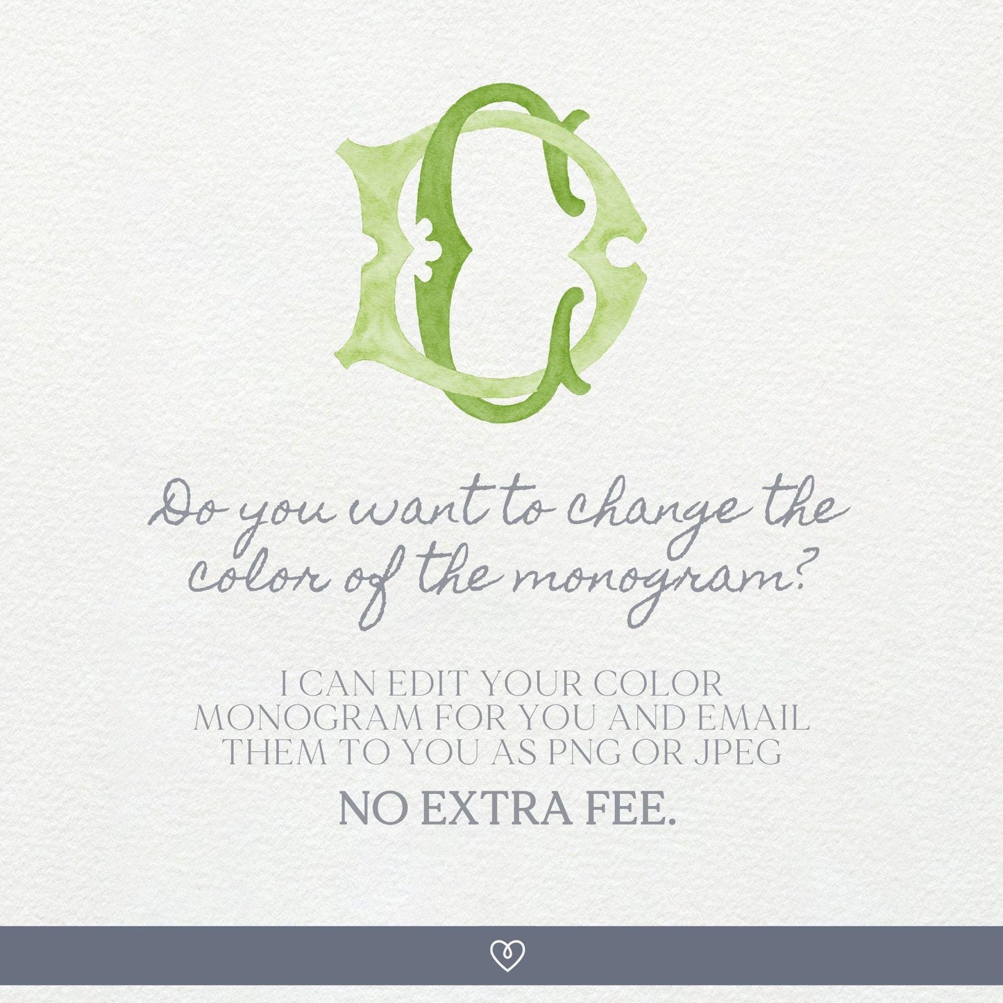 Watercolor Wedding Monogram – DC Classic Design (Digital Download)