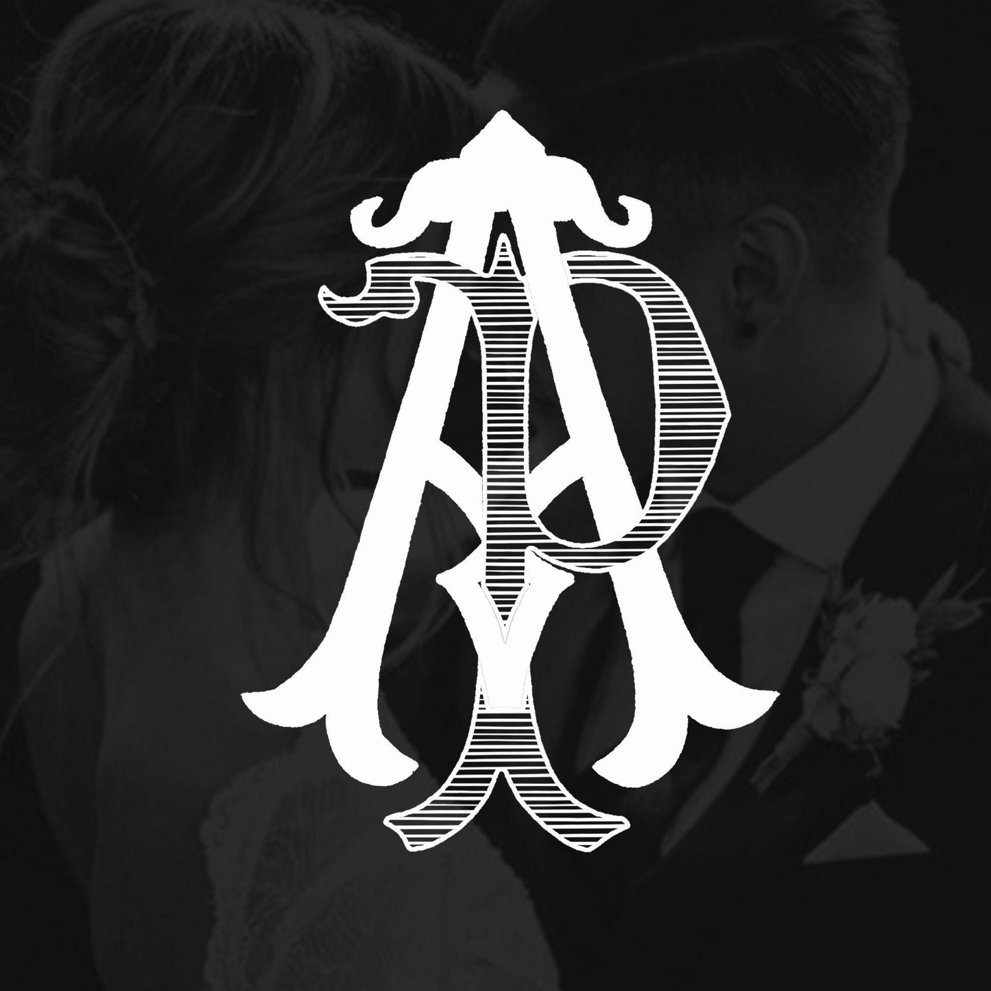 Custom Monogram Initial Letters, Monogram for Crest Design, Wedding Monogram, Wedding Logo, Custom Watercolor Wedding Crest