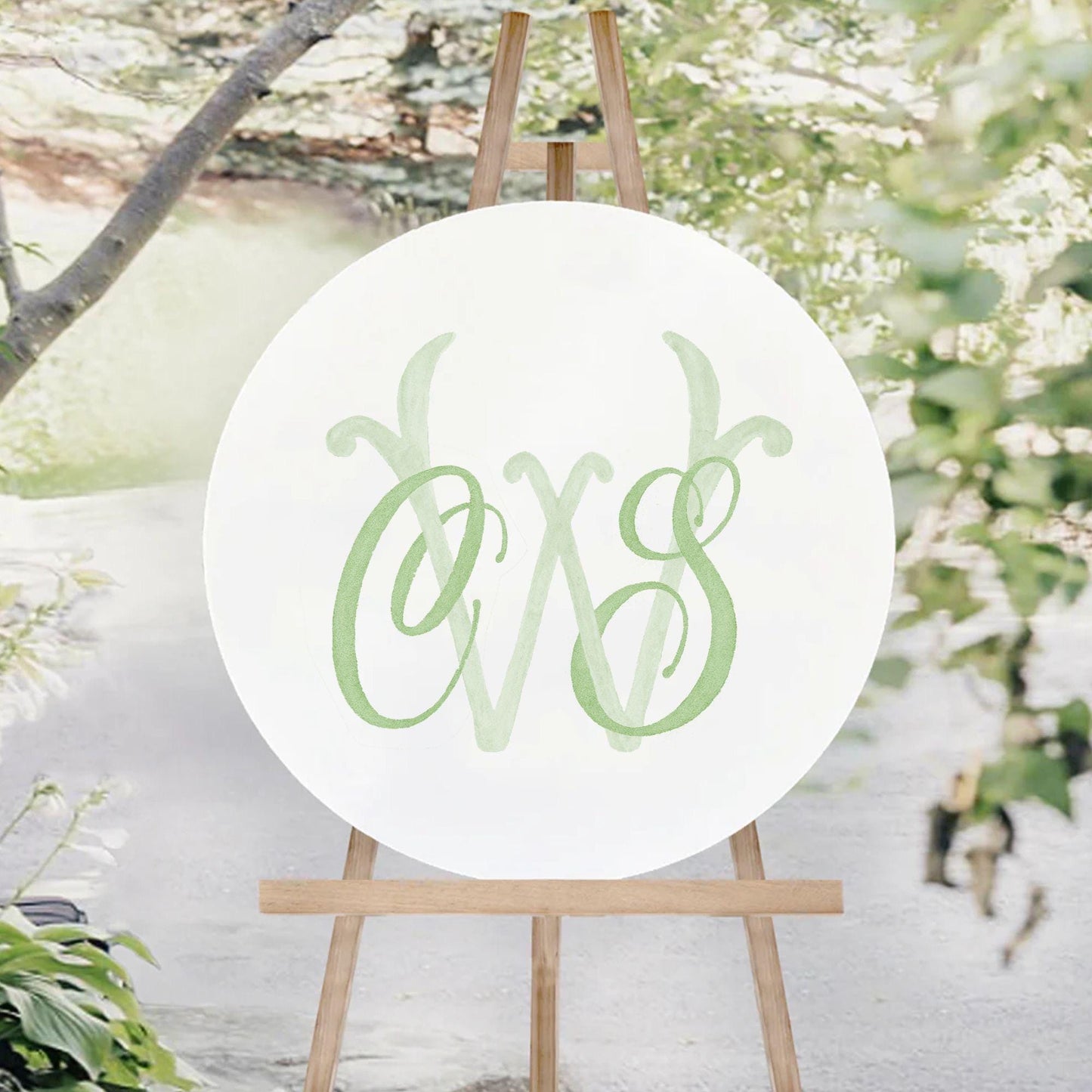 Custom Three Monogram Initial Letters, Three Monogram for Crest Design, Wedding Monogram, Wedding Logo, Custom Watercolor Wedding Crest
