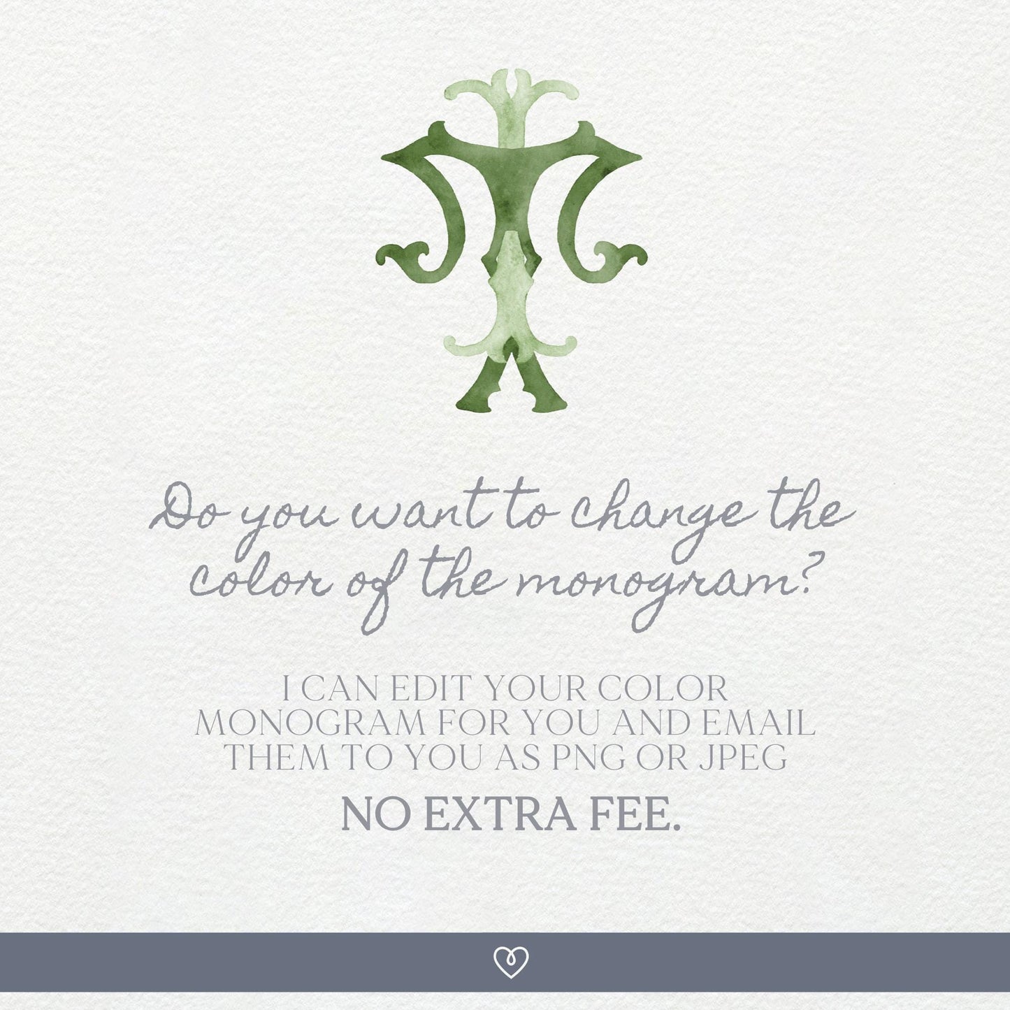 Watercolor Wedding Monogram TI – Classic Initials (Digital Download)