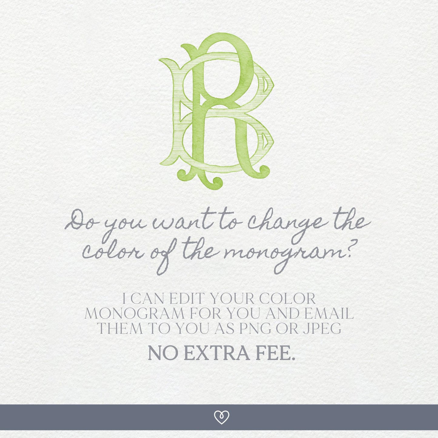 Watercolor Wedding Monogram RB – Classic Initial Crest (Digital Download)