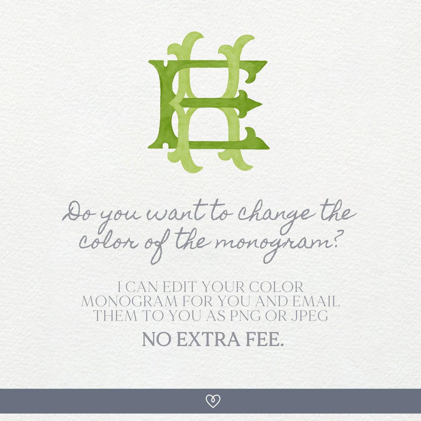 Watercolor Wedding Monogram EK – Classic KE Initial Crest (Digital Download)