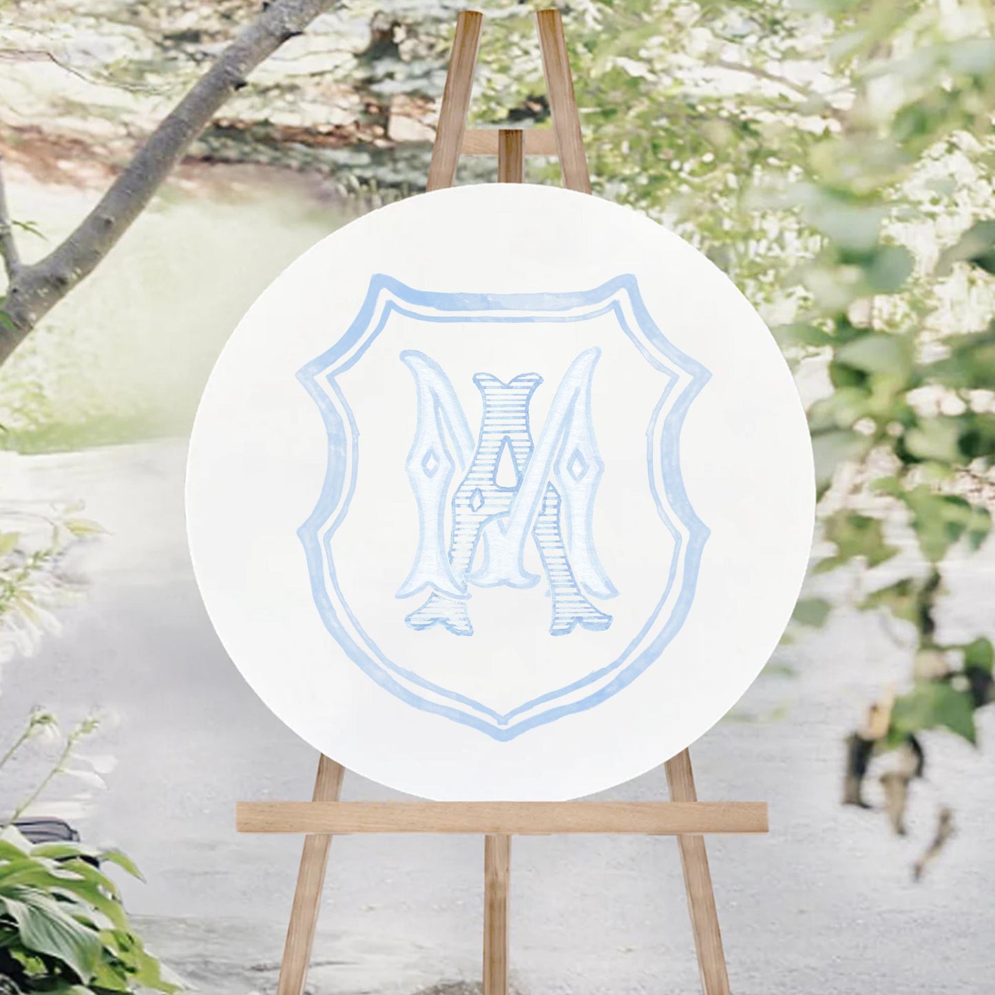 Custom Monogram Initial Letters, Monogram for Crest Design, Wedding Monogram, Wedding Logo, Custom Watercolor Wedding Crest