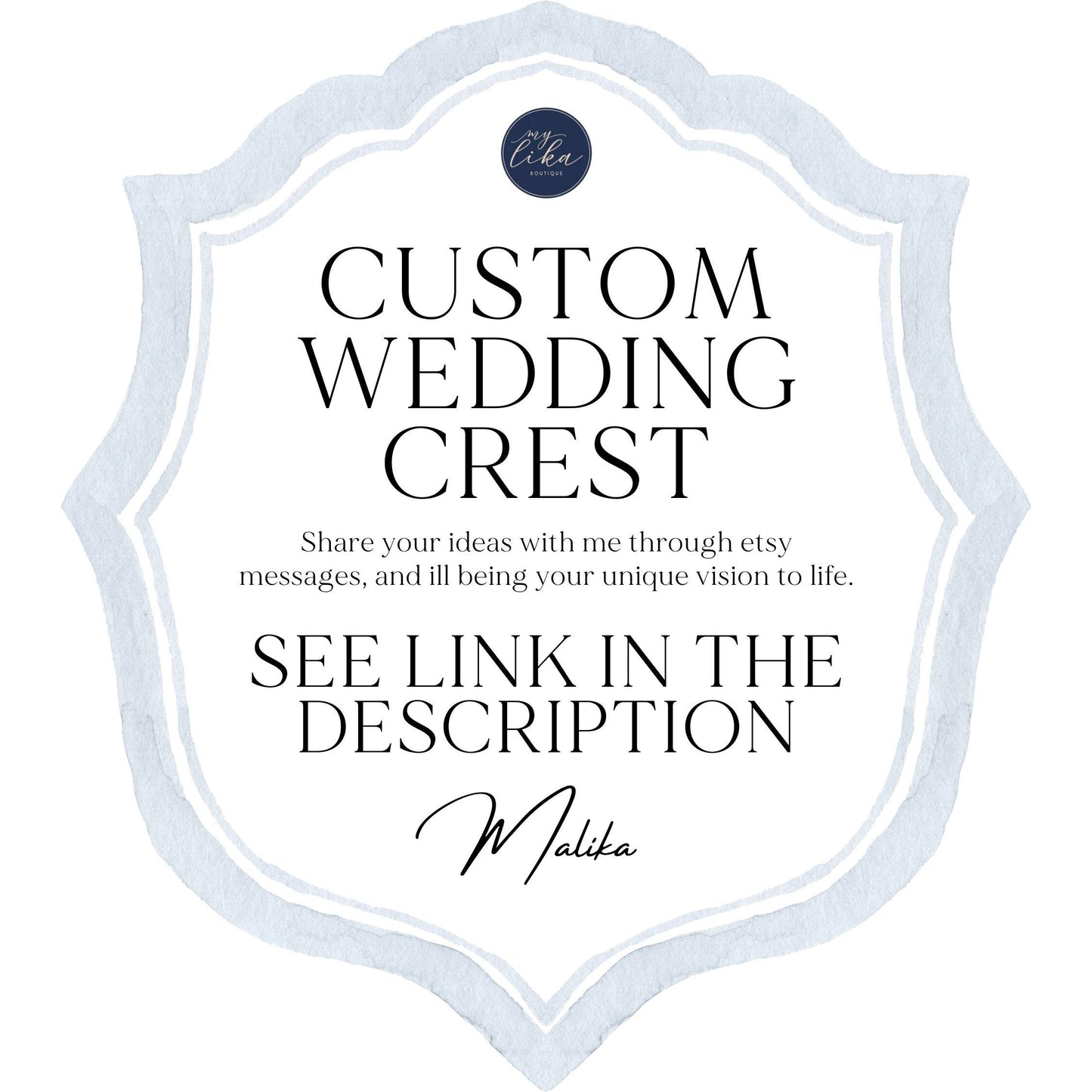 ROSIE - Red and White Roses Flower Wedding Crest - Monogram Crest - Floral Luxury Watercolor Wedding Crest - Romantic Wedding Crest