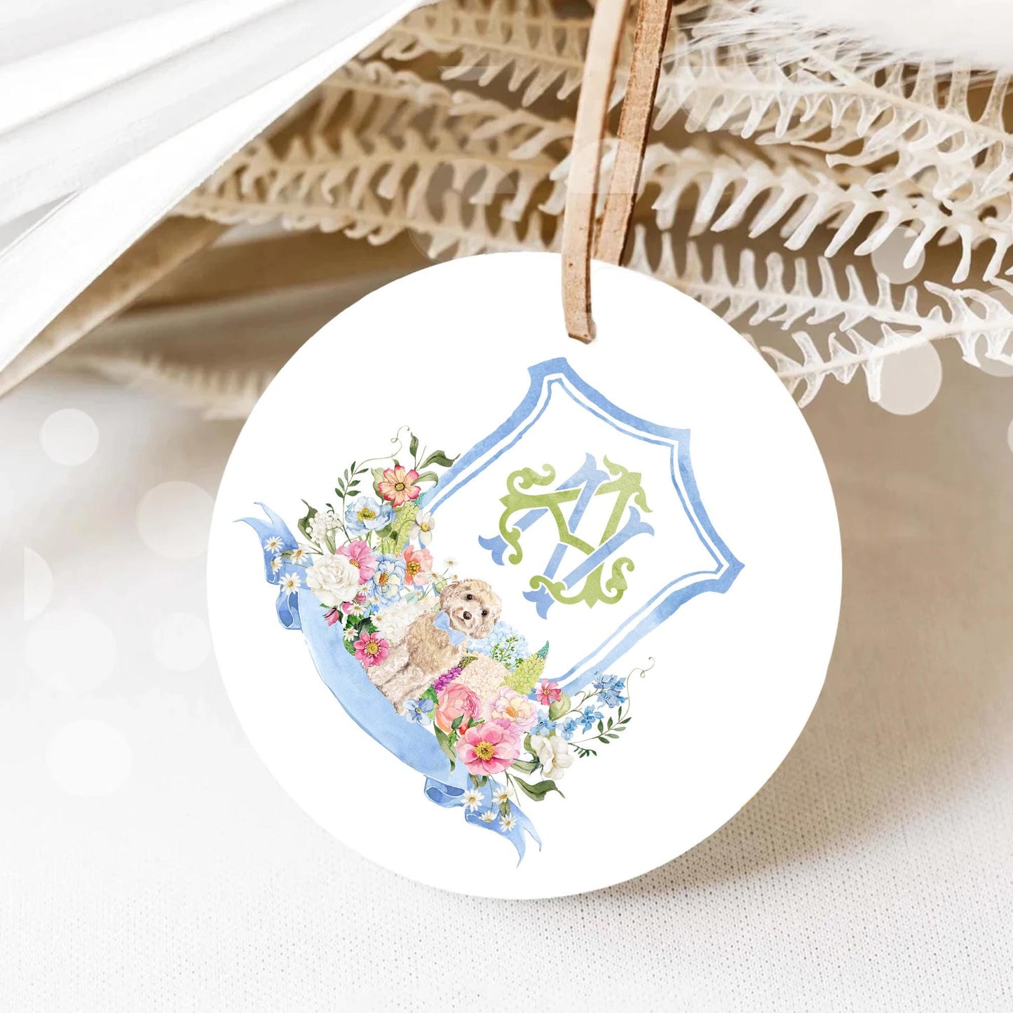 Wildflowers Bright Floral Hydrangea Watercolor Wedding Crest - Monogram Crest - Floral Watercolor Wedding Crest - Romantic Wedding Crest