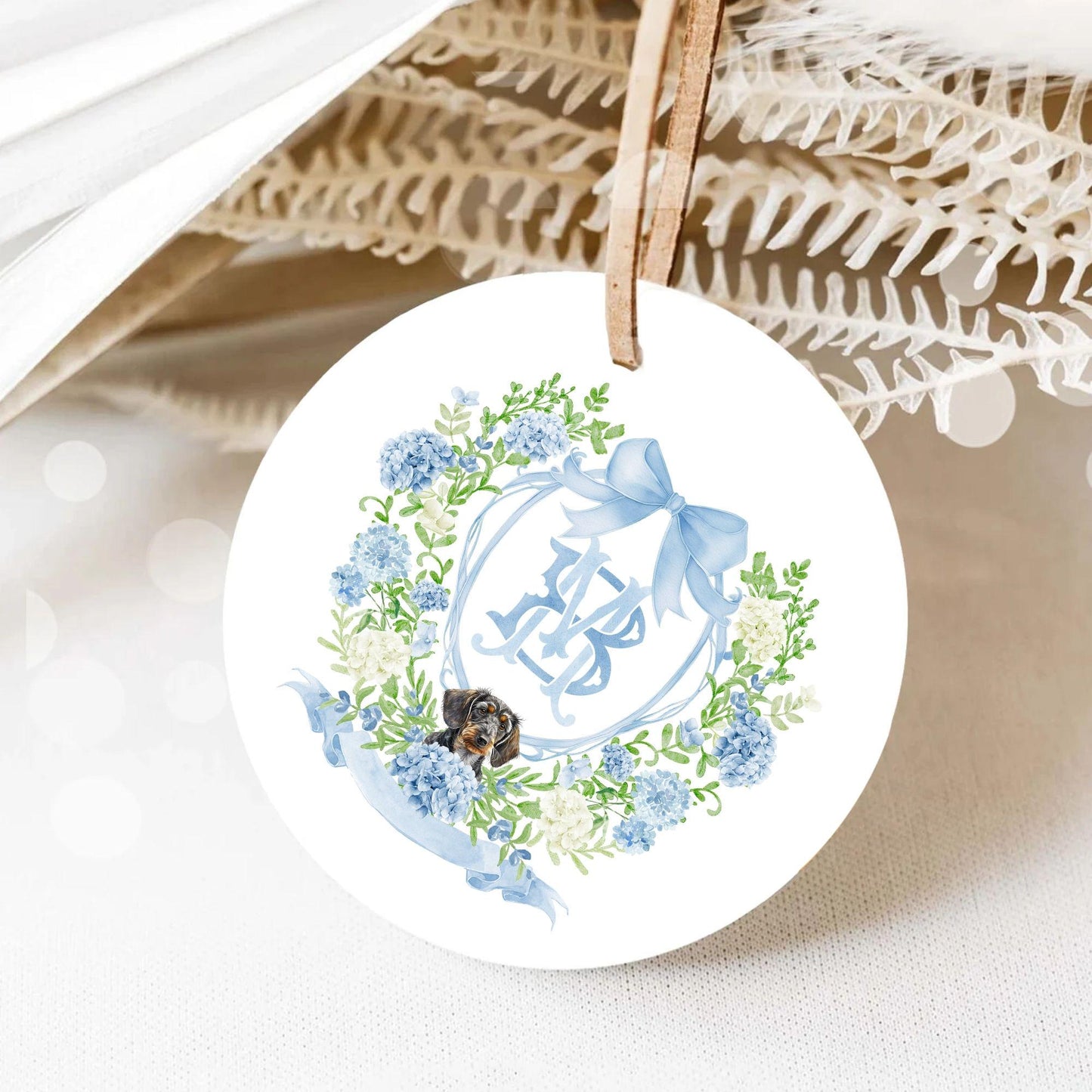 Hydrangea Flower Wedding Crest - Monogram Crest - Hydrangea Floral Luxury Watercolor Wedding Crest - Romantic Wedding Crest- Boho Hydrangea