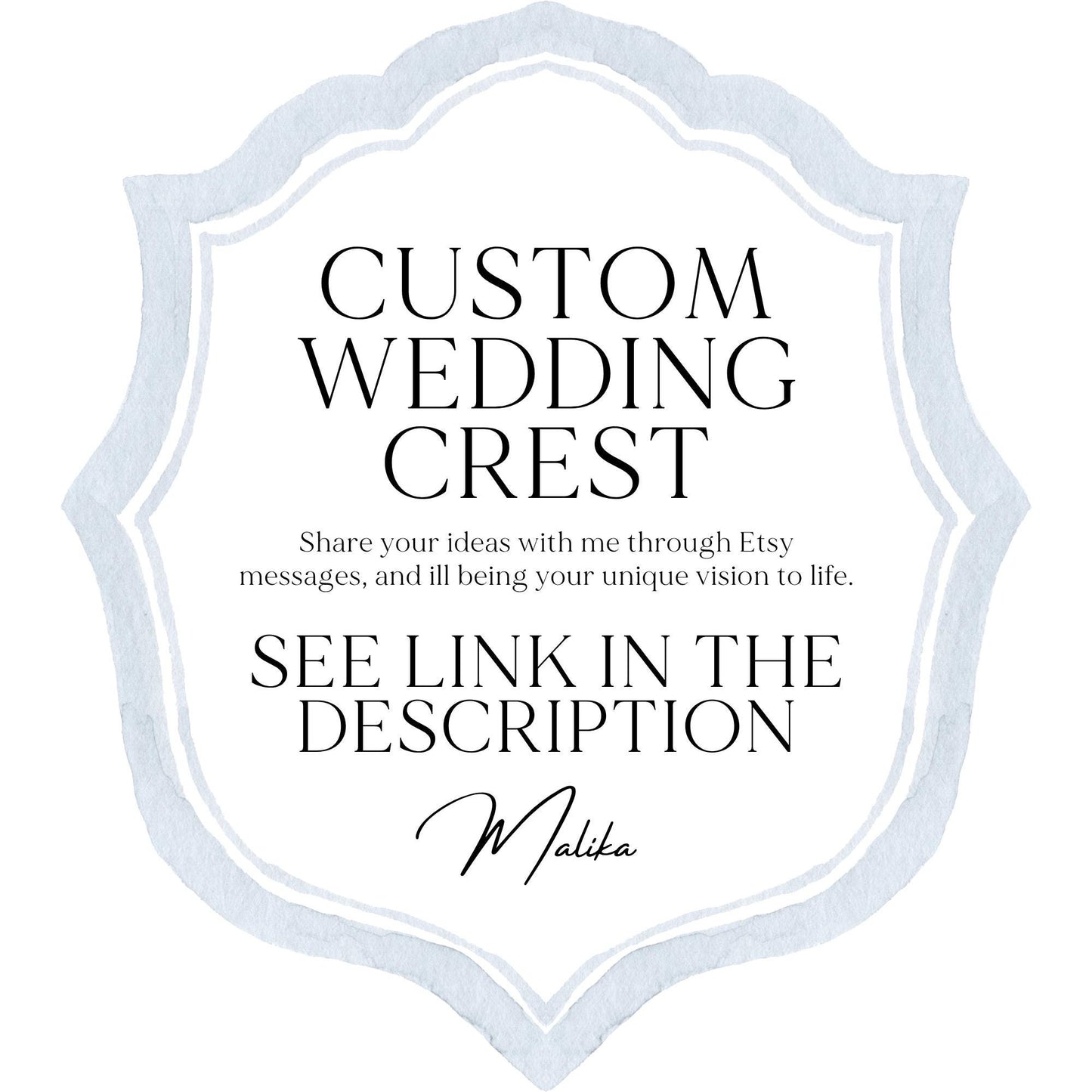 White Roses Hydrangea Flower Wedding Crest - Monogram Crest - Hydrangea Floral Luxury Watercolor Wedding Crest - Romantic Wedding Crest