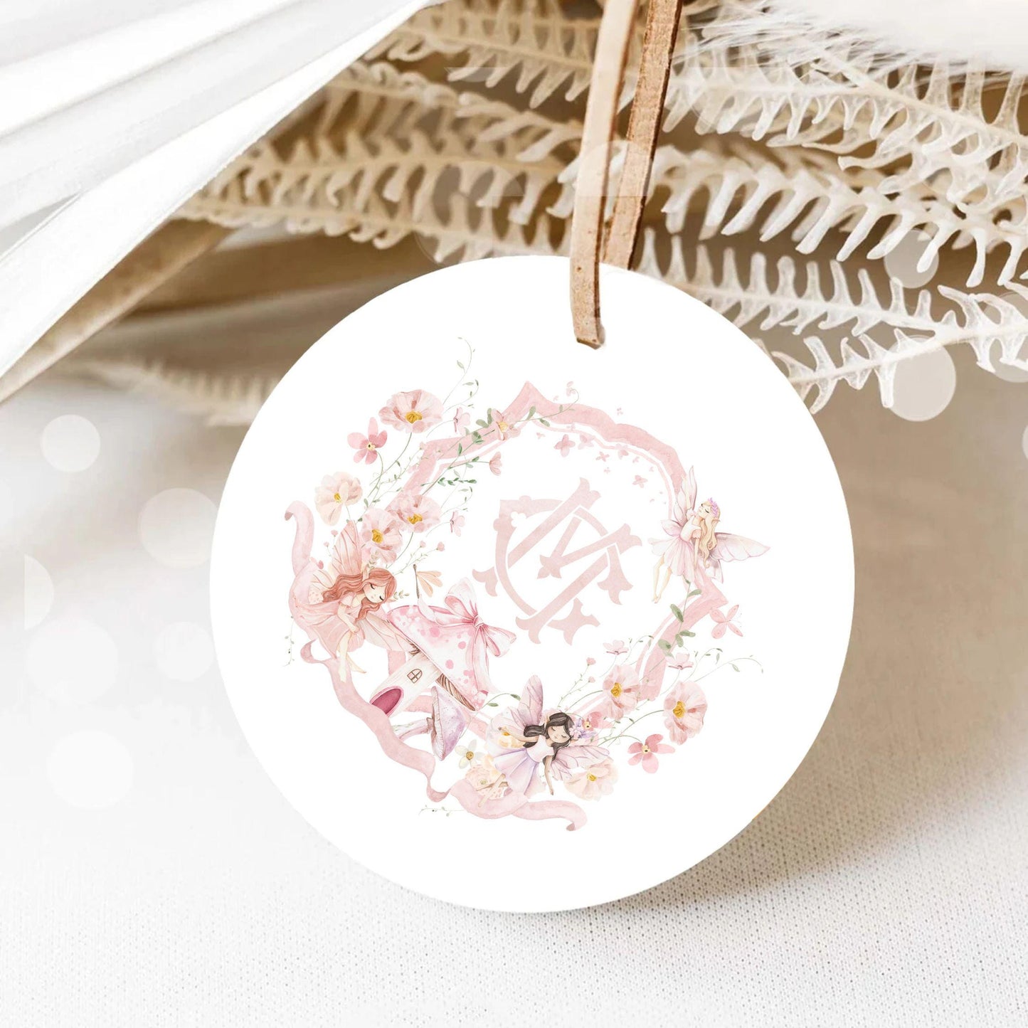 Fairy Enchanted Garden Crest - Monogram Crest - Wildflower Floral Luxury Watercolor Birthday Crest - Romantic Birthday Crest- Fairy
