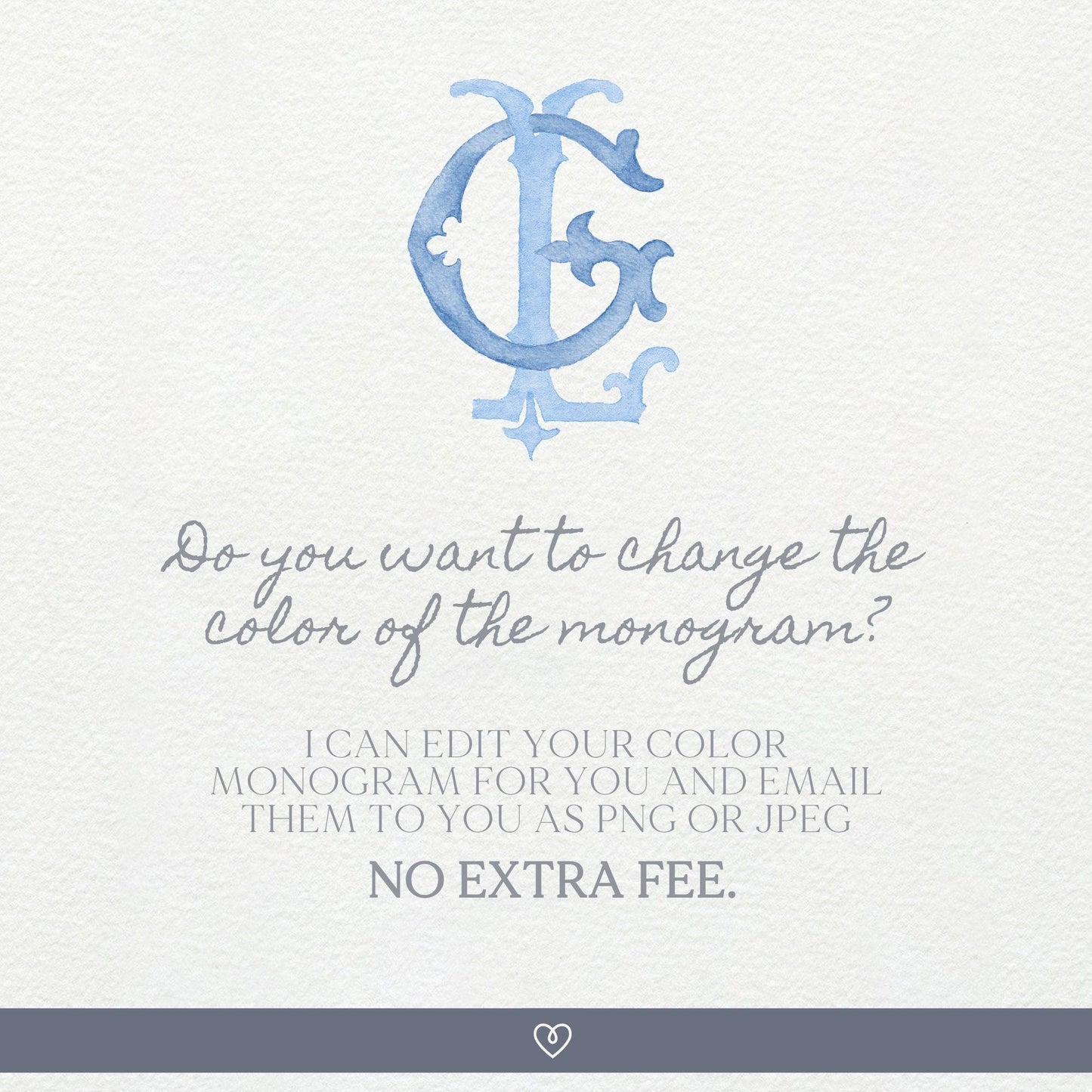 Watercolor GL Wedding Monogram – Classic Letter Design (Digital Download)