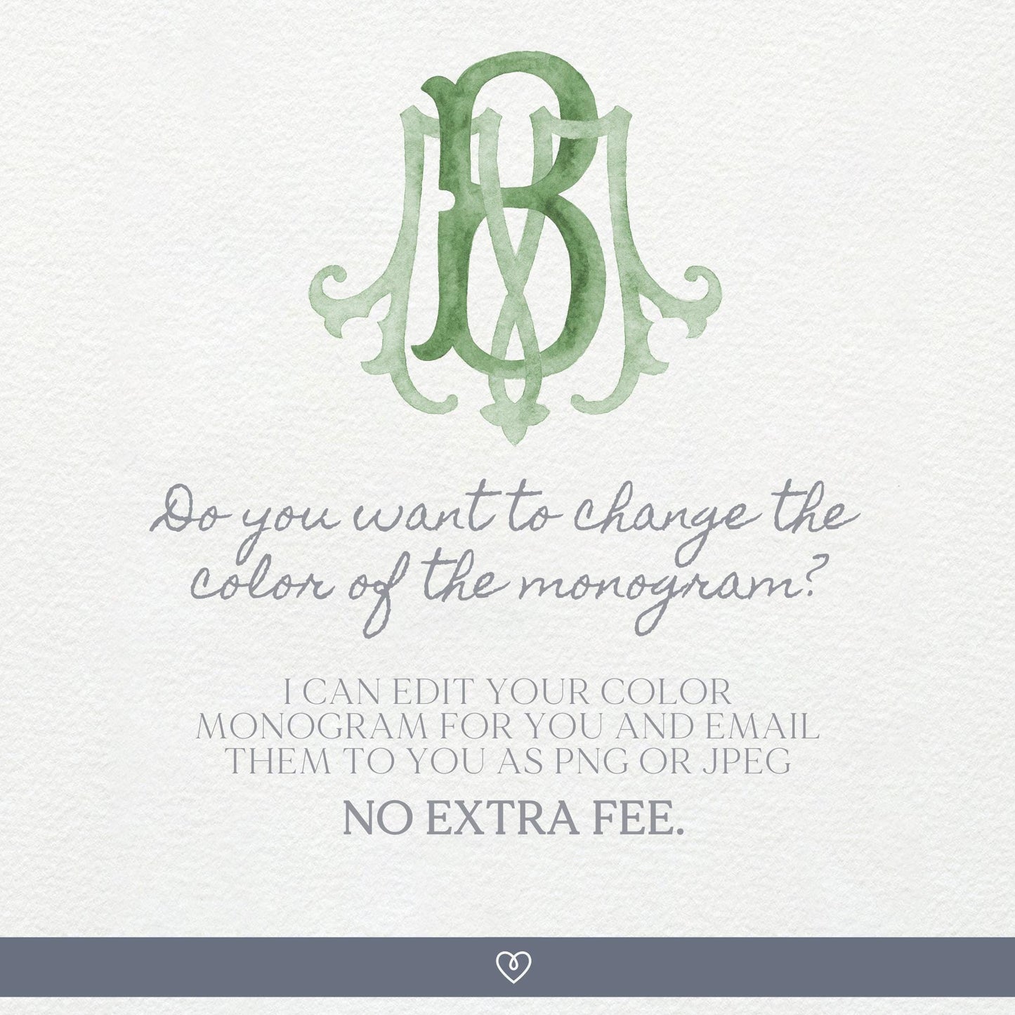 Watercolor Wedding Monogram – Classic MB Letter Crest (Digital Download)