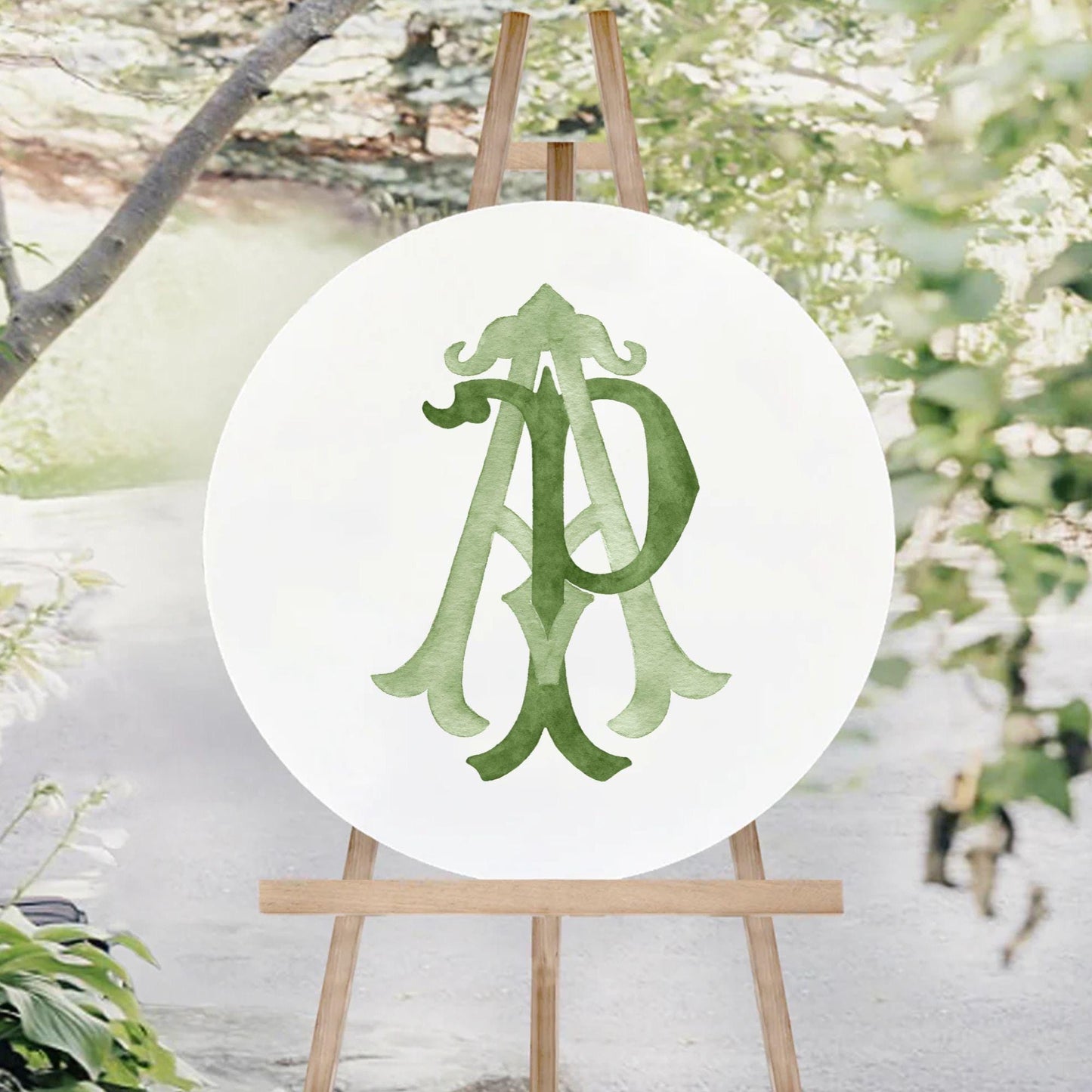 Custom Monogram Initial Letters, Monogram for Crest Design, Wedding Monogram, Wedding Logo, Custom Watercolor Wedding Crest