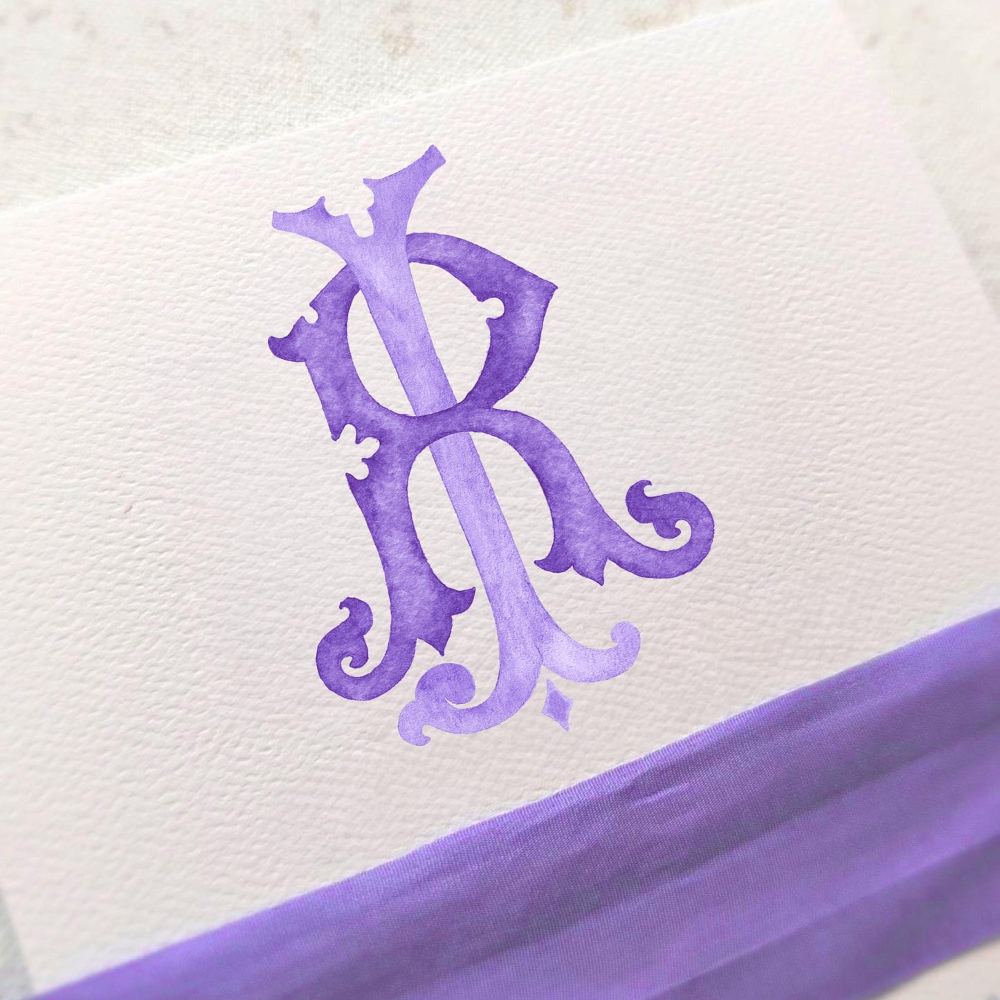 Watercolor Wedding Monogram – JR Classic Design (Digital Download)