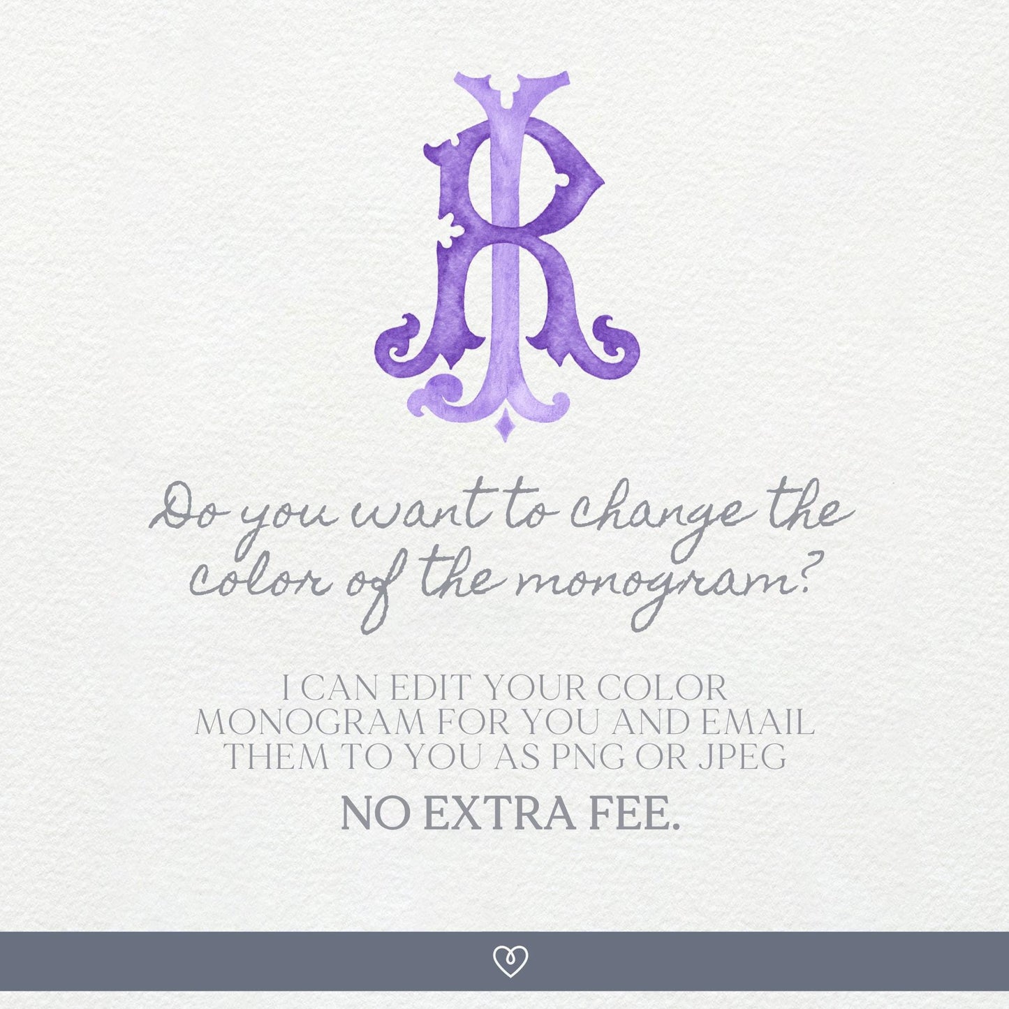 Watercolor Wedding Monogram – JR Classic Design (Digital Download)