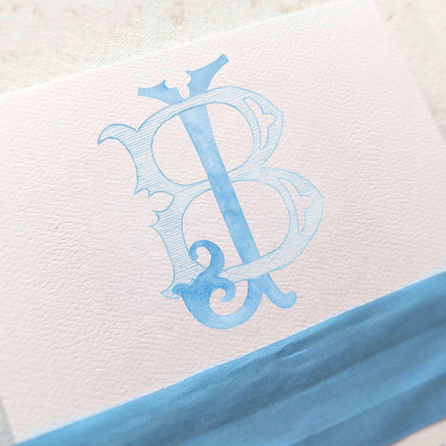 Watercolor Wedding Monogram – Classic JB Design (Digital Download)