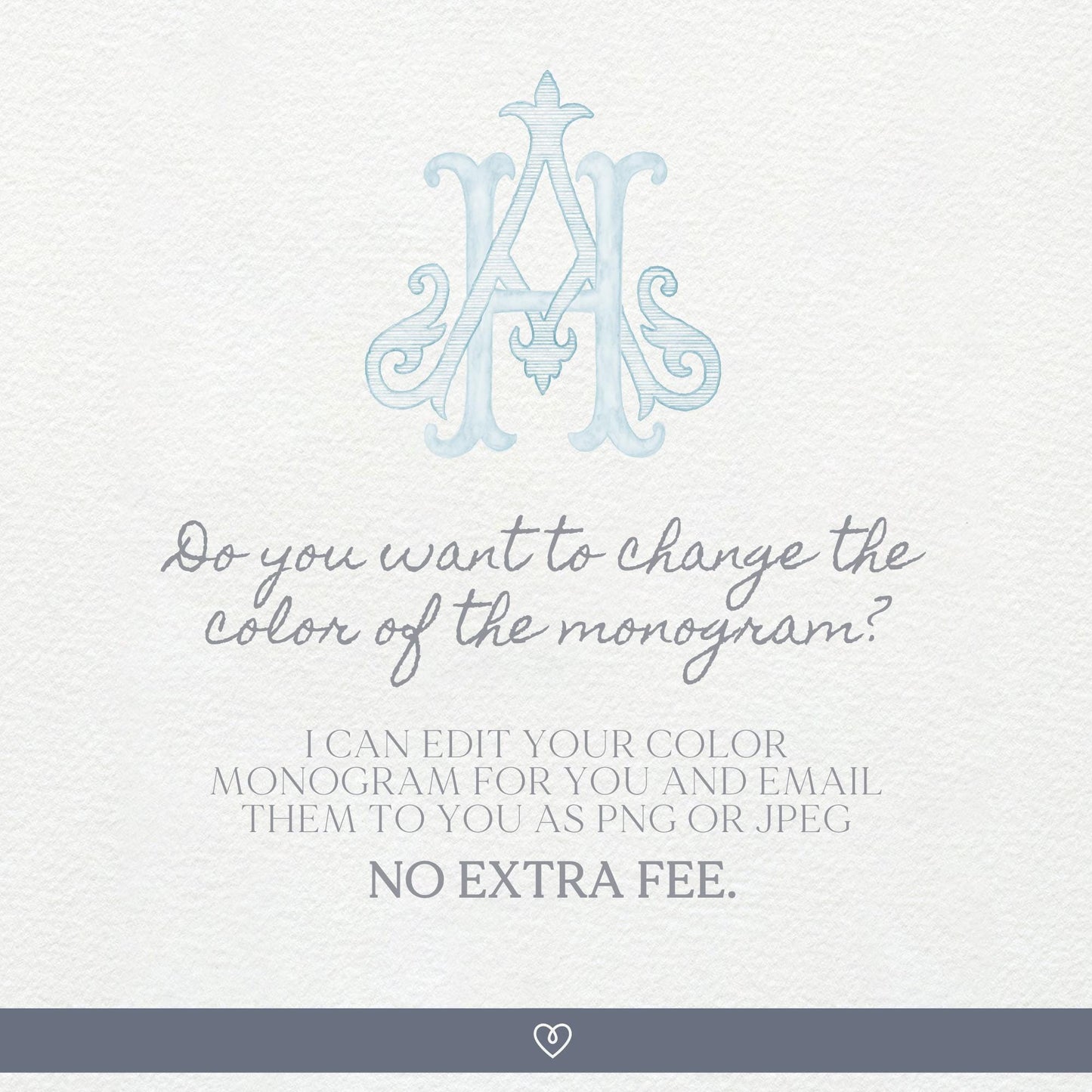 Watercolor Wedding Monogram AH – Classic HA Initial Crest (Digital Download)