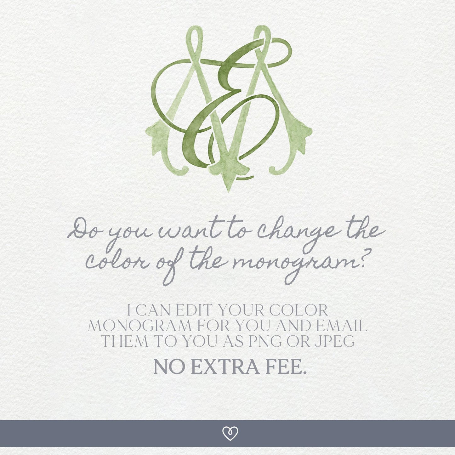 Watercolor Wedding Monogram EM – Classic Letter Crest (Digital Download)