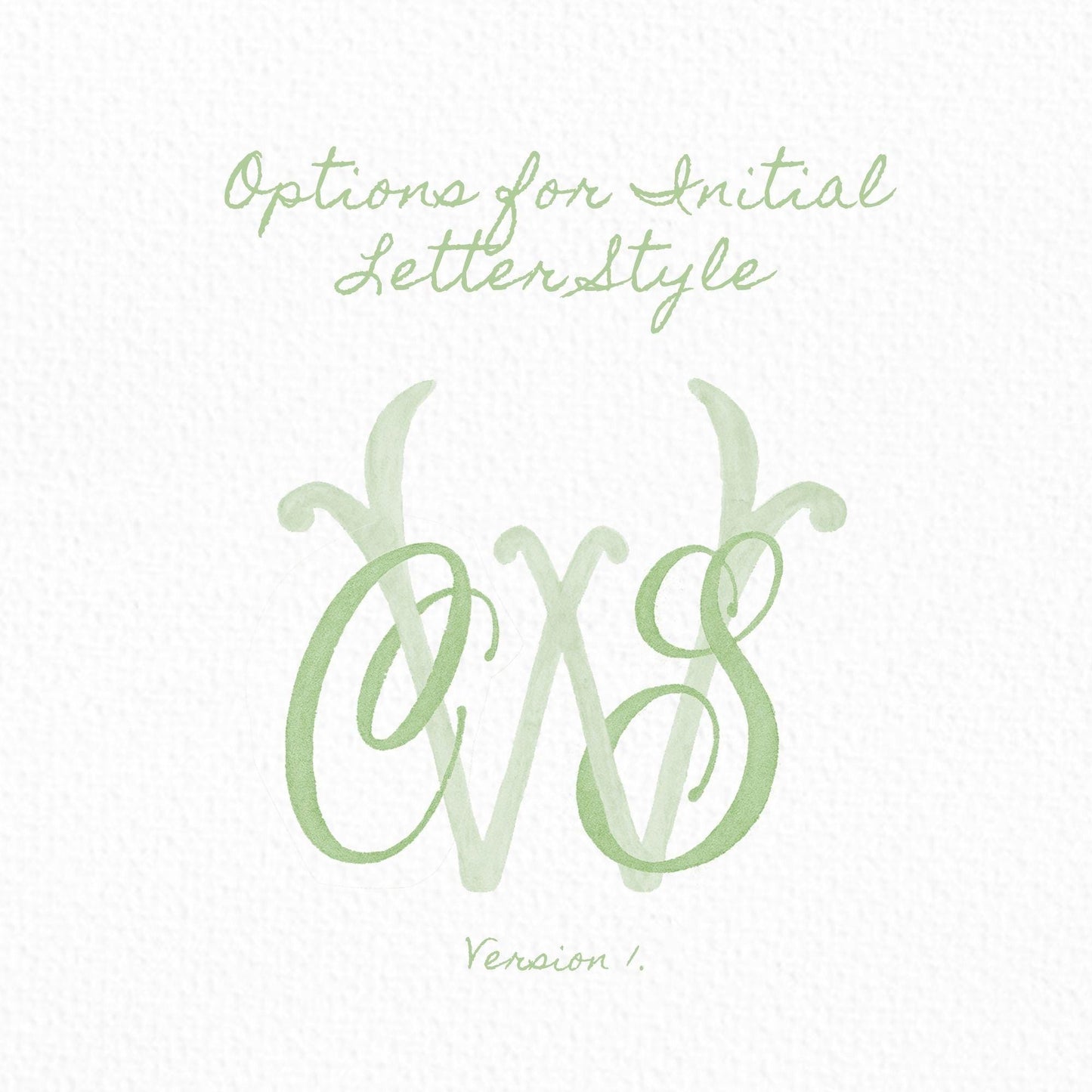 Custom Three Monogram Initial Letters, Three Monogram for Crest Design, Wedding Monogram, Wedding Logo, Custom Watercolor Wedding Crest