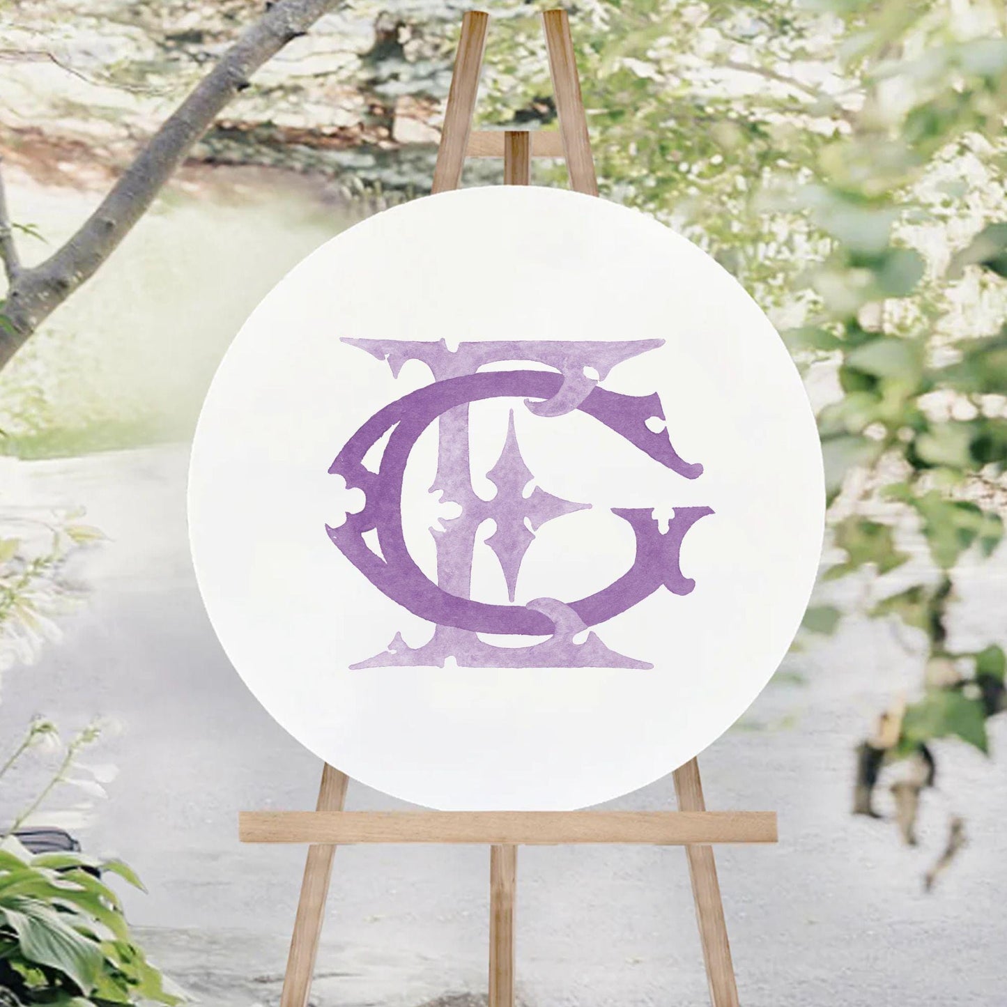 Watercolor Wedding Monogram GE/EG – Classic Letter Design (Digital Download)