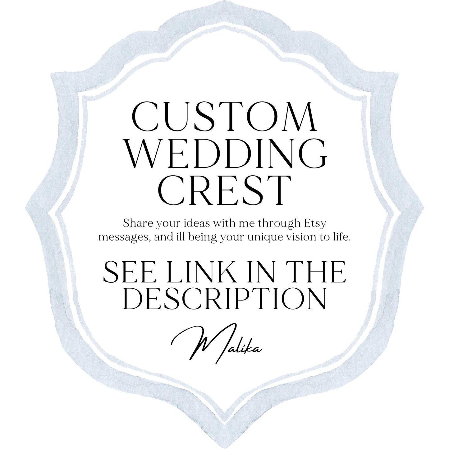 Pink Light Blue Hydrangea Flower Wedding Crest - Monogram Crest - Blue Hydrangea Floral Watercolor Wedding Crest - Romantic Wedding Crest