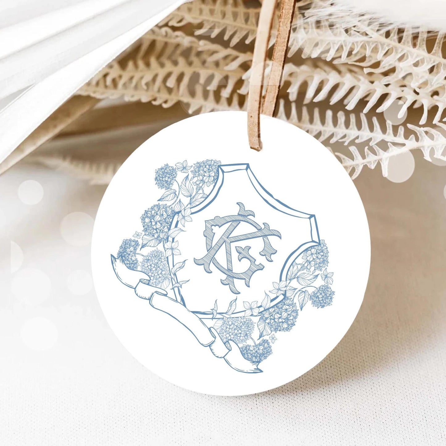 Vintage Hydrangea Flower Wedding Crest - Monogram Crest - Hydrangea Floral Luxury Line art Wedding Crest - Romantic Wedding Crest