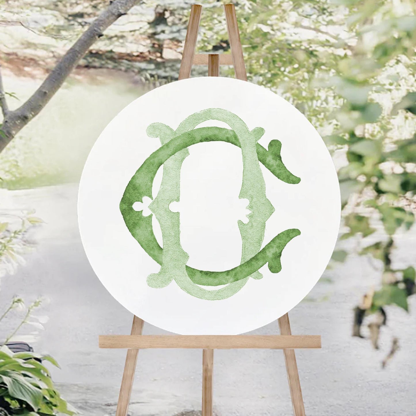 Watercolor Wedding Monogram – Classic Letter Art (Digital Download)
