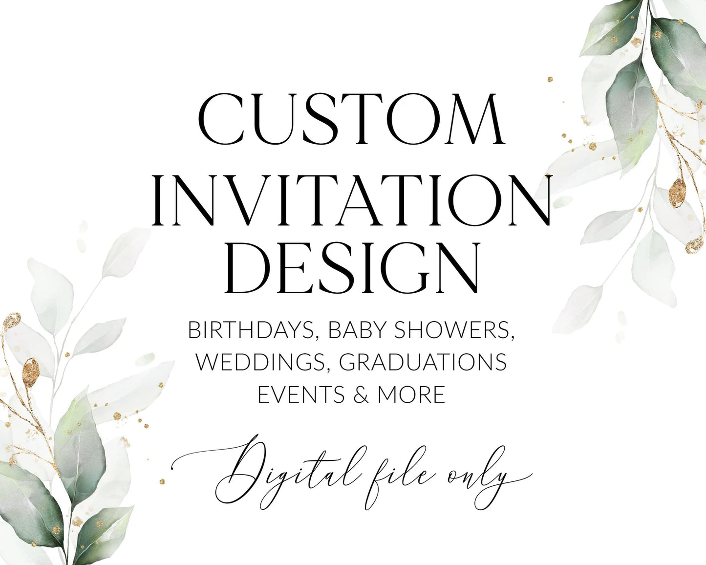 Customized Digital Design invitationn