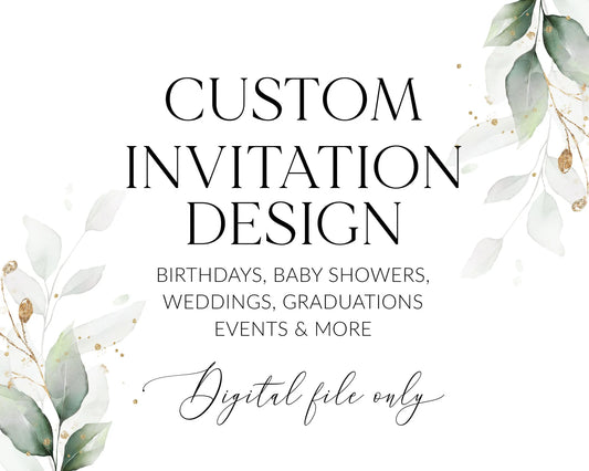 Customized Digital Design invitationn